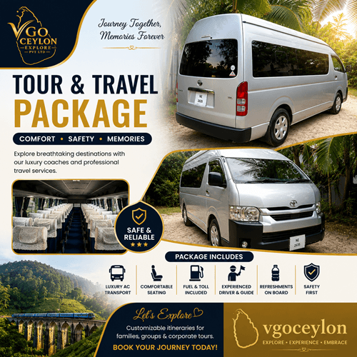 V Go Ceylon private tour vehicle