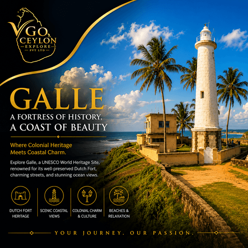 Galle Dutch Fort ramparts and lighthouse on the south coast