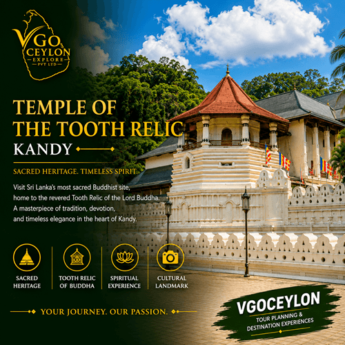 The golden roof of the Temple of the Sacred Tooth Relic in Kandy