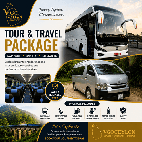 V Go Ceylon private tour vehicle