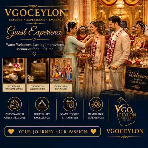 Guest Experience for a Sri Lanka destination wedding